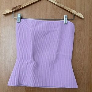 Babaton Lavender Pink Sculpt Knit Tube Top size L